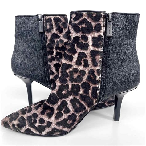 Michael Michael Kors Katerina Leopard Print Calf Hair Logo 